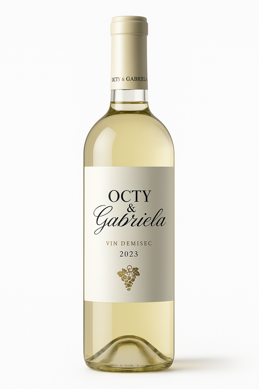 Vin Alb Demisec 2023 BRAND  Octy & Gabriela